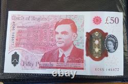 Consecutive £50 pound notes X 4 uncirculated Sarah John