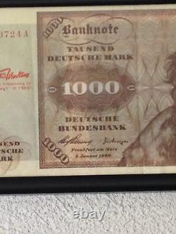 Das Fenstertuch mit der besonderen Note 1000 DM Deutsche Mark Banknote Unikat