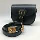 Dior Bobby Hobo Box Medium Leather Bag Black Color Shoulder Bag Strap Women