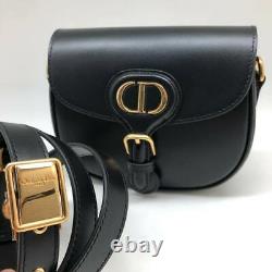 Dior Bobby Hobo Box Medium Leather Bag Black Color Shoulder Bag Strap Women