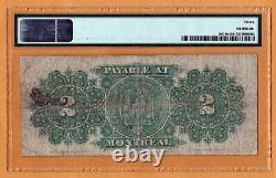 Dominion of Canada $2 Dollars Montreal F PMG-15 1878 P-19a DC-9a BABN Banknote