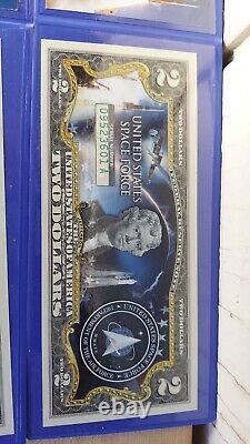 Donald Trump BANK NOTE SPACE FORCE $2 BILL LEGAL TENDER Sequential Lot of 3