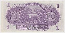 East Africa Banknote 1 Shilling 1943 P27 A XF King George British Rule Rare