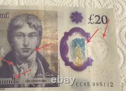 Error £20 Note With Many Errors Including A Hologram Error