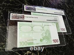 Euro 100 Banknote Pmg 68 M. Dragui Austria 2002 Prefix N Ultra Rare Top