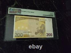 Euro 200 Banknote Pmg 67 W. F. Duisenberg Finland 2002 L Very Rare