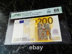Euro 200 Banknote Pmg 68 W. F. Duisenberg Finland 2002 L Ultra Rare Top 1