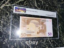 Euro 50 Banknote Pmg 66 W. F. Duisenberg Finland 2002 L Rare Rare