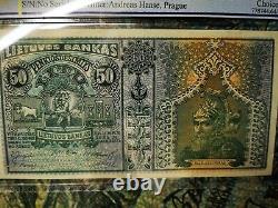 Extremely Rare Lithuania Banknote of 50 Litu Specimen issued in 1922 UNC 64 PCGS