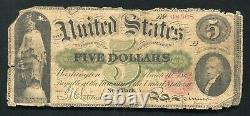 FR. 61c 1862 $5 FIVE DOLLARS LEGAL TENDER UNITED STATES NOTE