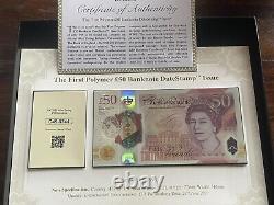First Polymer £50 Banknote DateStamp Issue. Westminster Collection. June 2021
