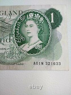 First Run Experimental Issue Pound Note Ultra Rare A01n, £1 Note B283