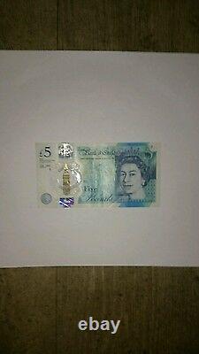 GENUINE AND VERY RARE SPECIAL POLYMER AK47 £5 Pound Note THIS NOTE IS UNIQUE
