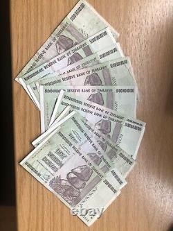 Genuine Used Zimbabwe 10 X 50 Trillion Dollar Circulated Banknote P90 Aa 2008