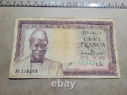 Guinea 100 francs 1960 P-13 P-13a banknote 121623-3