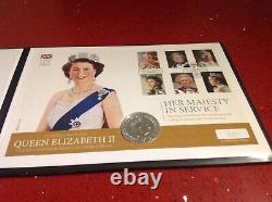 Her Majesty in Service £2 SILVER Commemorative Coin Cover
