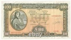 IRELAND Lady Lavery £100 Banknote (1972) Pick ref 69b VF+