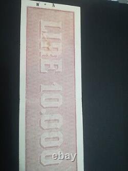Italy 10000 lire provisional title banknotes