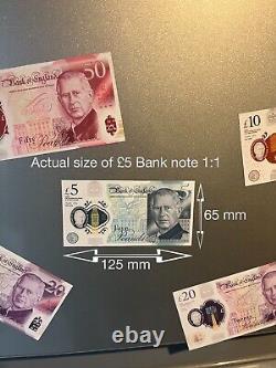 KING CHARLES III 3rd Banknote £5 £10 £20 £50 FRIDGE MAGNET