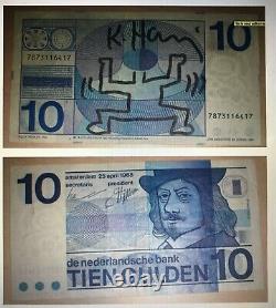 Keith Haring original art on Dutch banknote 1986 FULLY AUTHENTICATED