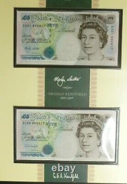 Kentfield Last + Lowther First Runs £5 £10 £20 £50 Banknote Pairs Packs C142-145