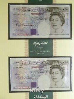 Kentfield Last + Lowther First Runs £5 £10 £20 £50 Banknote Pairs Packs C142-145