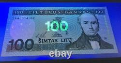 LITHUANIA Set of 100, 500 and 1000 Litu (1991-94) Litas NEVER ISSUED Banknotes