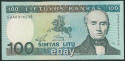 LITHUANIA Set of 100, 500 and 1000 Litu (1991-94) Litas NEVER ISSUED Banknotes