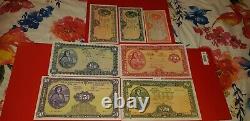 Lady Lavery Ireland 10 Shillings to 100 Pounds Banknotes Eire Rare Punt Note Set