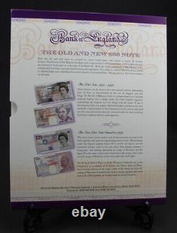 Limited Edition British £20 Bank Notes 1993 & 1999 DA80 999844 & AA01 999844