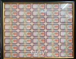 Macau 2001 2 Sheets of Uncut 30 + 40 10 Patacas Banknotes