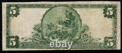 Marion IN $5 1902 PB National Bank Note Ch #7758 Marion NB Fine