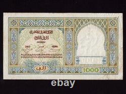 MoroccoP-16c, 1000 Francs, 1938 French Rule F-VF