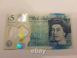 NEW £5 AK47 807654 Rare Five Pound note, fiver, pattern AK47 serial number