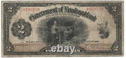 NEWFOUNDLAND RARE $2 Dollars Banknote (1920) NL-13 P-13 only 114 known to exist