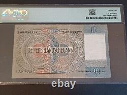 Netherlands 10 Gulden 1940 Banknote Rare Pmg Graded Iconic