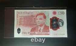 New AA £50 Notes 3 x Matching Serials