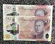 New Uncirculated £50 Pound Note x2 Consecutive King Charles