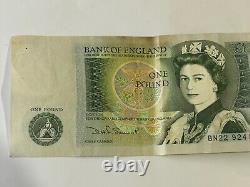 Old Bank Of England One Pound Note. QEII/Issac Newton. Page. Uncirculated