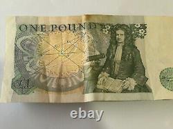 Old Bank Of England One Pound Note. QEII/Issac Newton. Page. Uncirculated