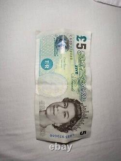 Old british £5 bank note good condition and good serial date fresh condition