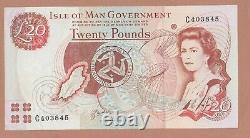 P43b N/D ISLE OF MAN £20 BANKNOTE SIGNATURE 6 IN EXTREMELY FINE CONDITION