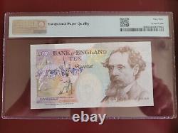 PMG 65 Graded Bank of England Note. £10 Kenfield B366 True First A01 000485. UNC
