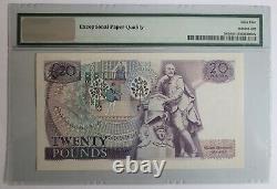 PMG 65 Graded Bank of England Note. B328 £20 graded note Jo Page. A12 937156 UNC