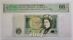 PMG 66 Graded Bank of England £1 Note B337. True First £1 A01 003493