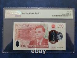 PMG 66 Graded Bank of England £50 Note B418. AA01 370175 Sarah John True First