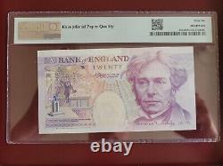 PMG 66 Graded Bank of England Note. B358 £20 Gill True First A01 000438 UNC