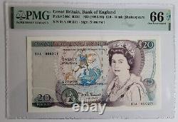 PMG 66 Graded Bank of England Note. True First low serial number. £20 01A 000271