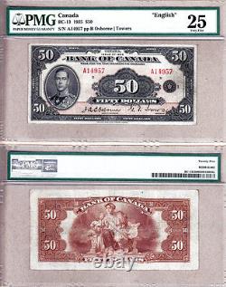PMG VF25 1935 $50 Bank of Canada Prince Albert English Note, BC-13