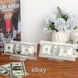 Photo Bank Note Money Holder Acrylic Currency Display Frame Magnetic Photo Box